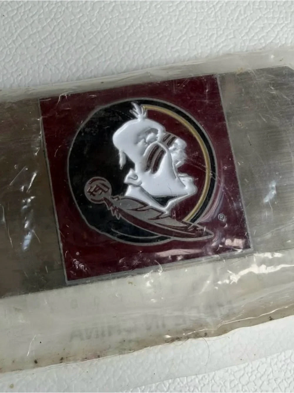 Vintage Florida State Seminoles Metal Money Clip FSU Logo NOS